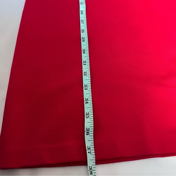 Talbots Round Neck Short Sleeve Ponte Sheath Back Zip Dress, Red, Size 4 - Picture 10 of 13